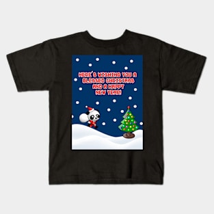 Panda Christmas Kids T-Shirt